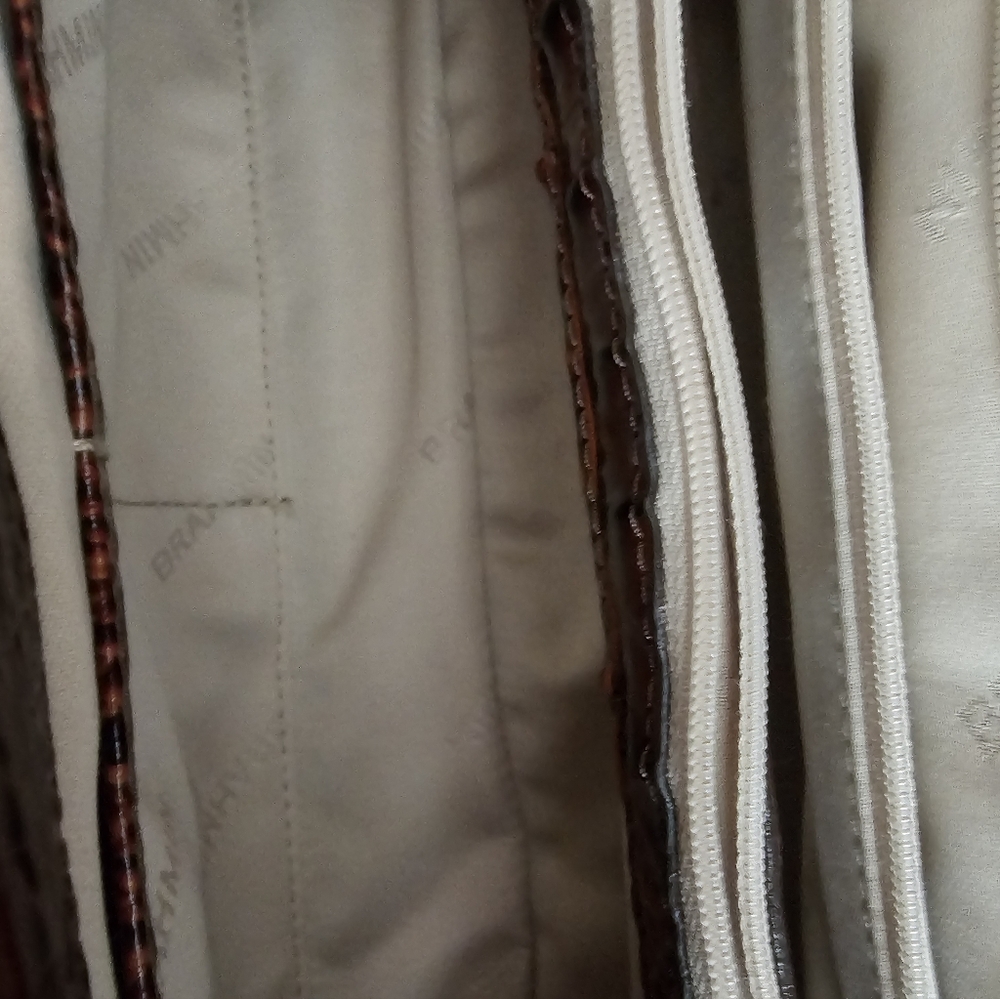 Brahmin Pecan BrownCrocodile Daylan Embossed Shoulder Bag - Picture 8 of 12
